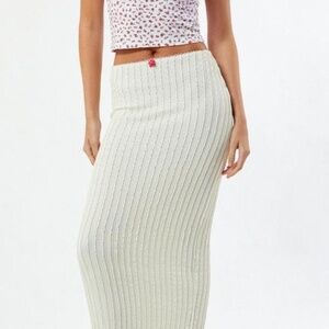 Cream lacy maxi skirt